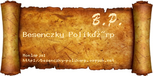 Besenczky Polikárp névjegykártya